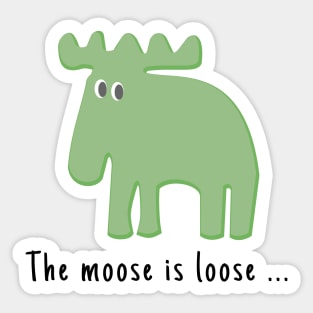 Green Moose Sticker